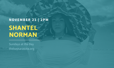 Event information for November 21st Sundays at the Bay event featuring Shantel Norman