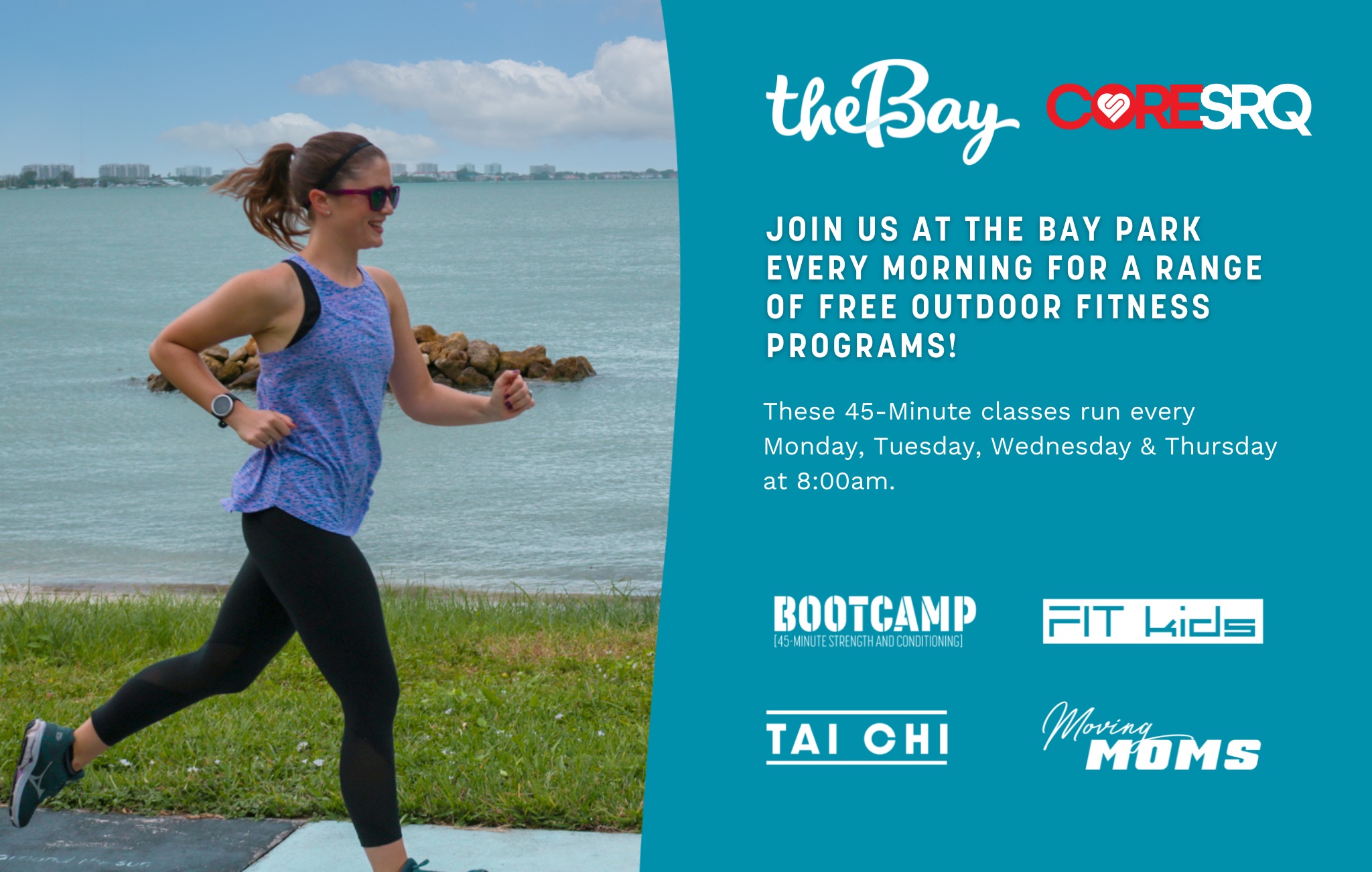 The Bay Park Announces Health and Wellness Programming Partnership with  CoreSRQ - The Bay Sarasota